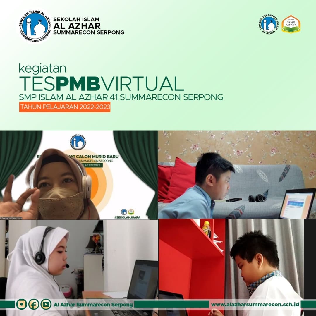 Tes Online Penerimaan Murid Baru Tp 2022-2023 SMP Islam Al Azhar 41 Summarecon Serpong