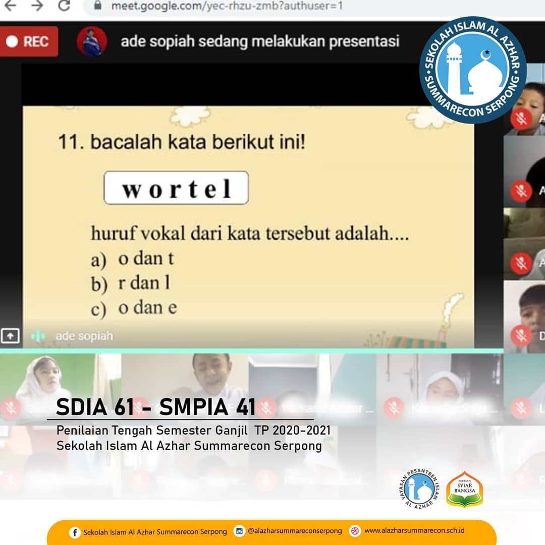 Penilaian Tengah Semester Sekolah lslam Al Azhar Summarecon Serpong