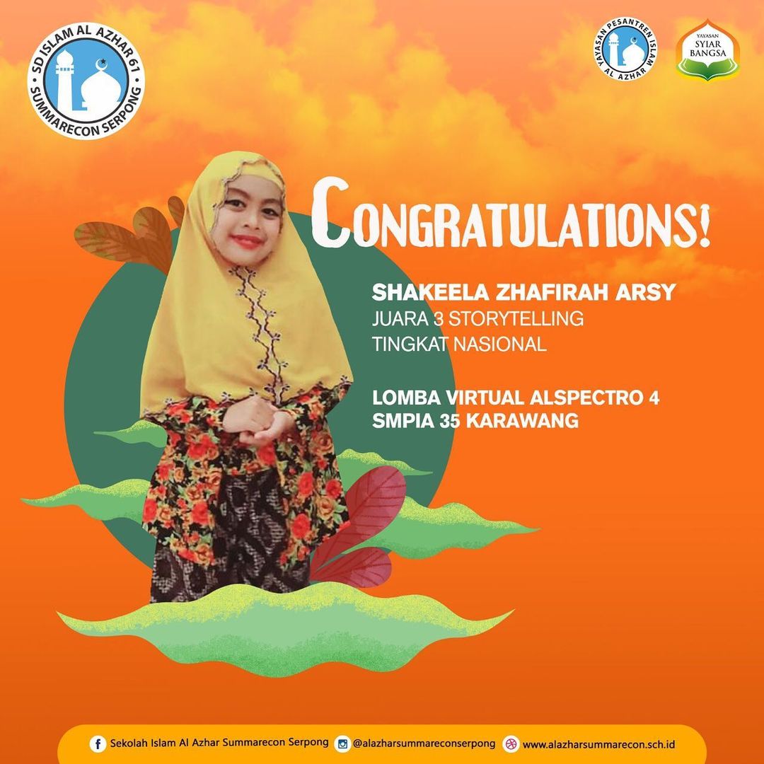 Prestasi SD Islam Al Azhar 61 Juara III dalam Lomba Virtual Alspectro 4