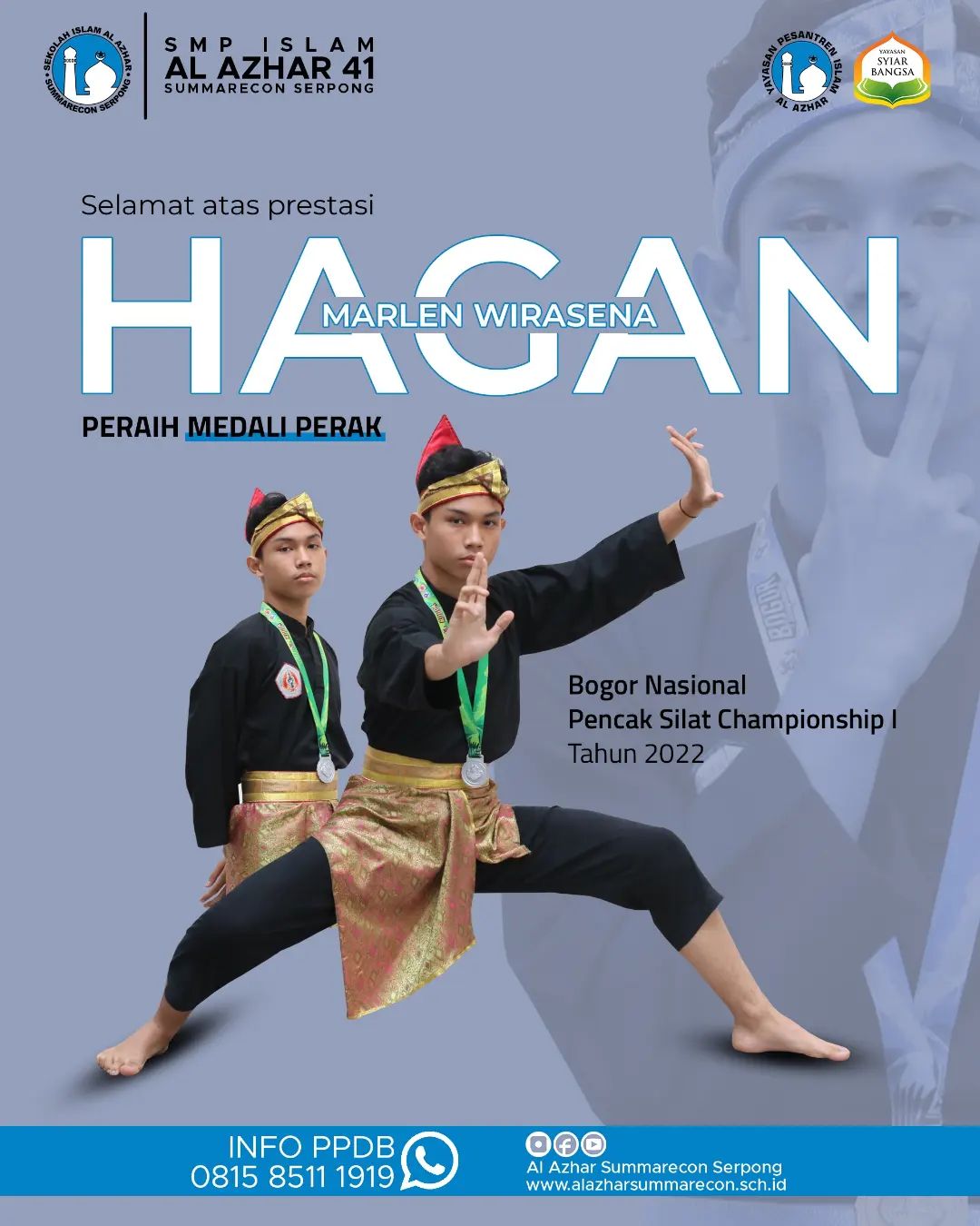 Juara 2 Lomba Pencak Silat dalam ajang Bogor Nasional Championship I Tahun 2022.