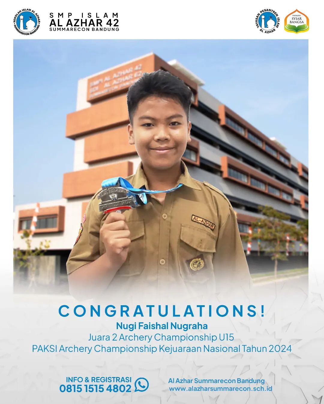 Juara 2 Archery Championship U15 PAKSI Archery Championship Kejuaraan Nasional Tahun 2024