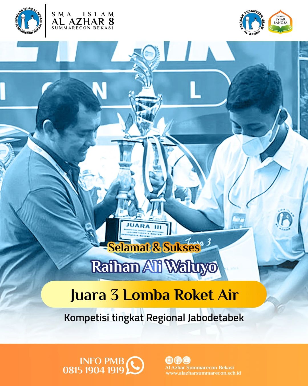 SMAIA 8 Meraih Juara Lomba Roket Air