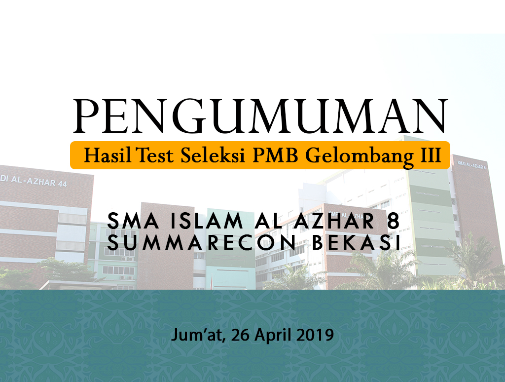 SK Kelulusan Tes PMB SMA 26 April 2019